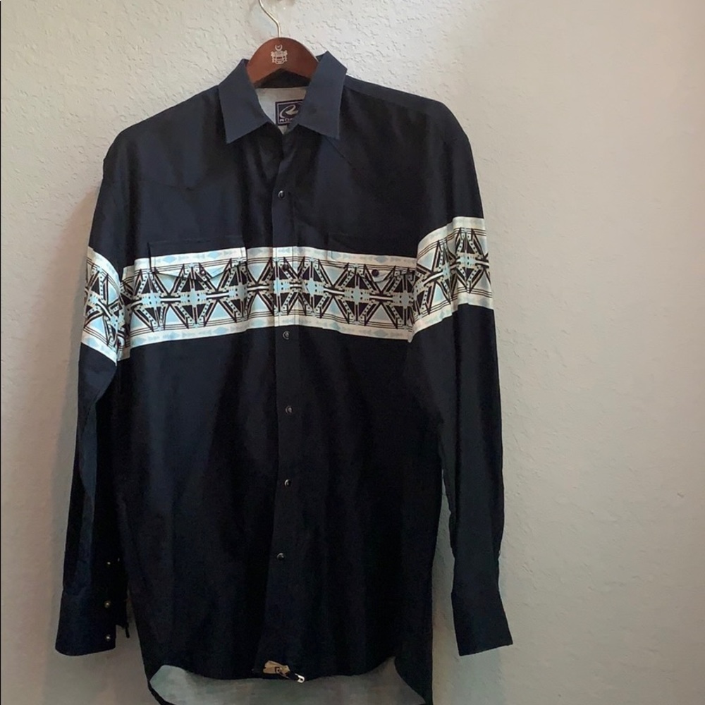 Roper western shirt, pearl snaps, southwestern